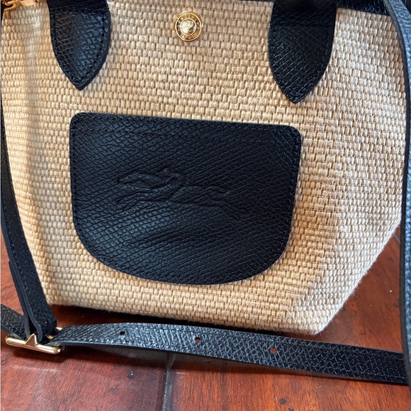 Longchamp le pliage collection tote basket bag handbag crossbody leather canvas - Picture 2 of 16